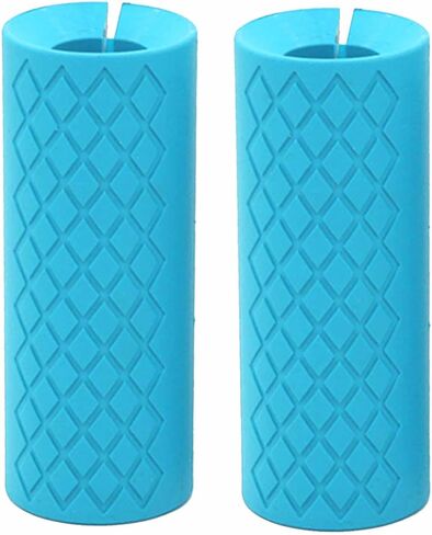 Thick Dumbbell & Barbell Grips for Weightlifting - High-Density Silicone Rubber, Non-Slip Gym Grips for Muscle Growth, Hand Stress Relief, Arm Blaster Adapter (1 Pair) in Kuwait
