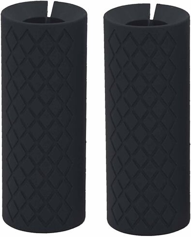 Thick Dumbbell & Barbell Grips for Weightlifting - High-Density Silicone Rubber, Non-Slip Gym Grips for Muscle Growth, Hand Stress Relief, Arm Blaster Adapter (1 Pair) in Kuwait