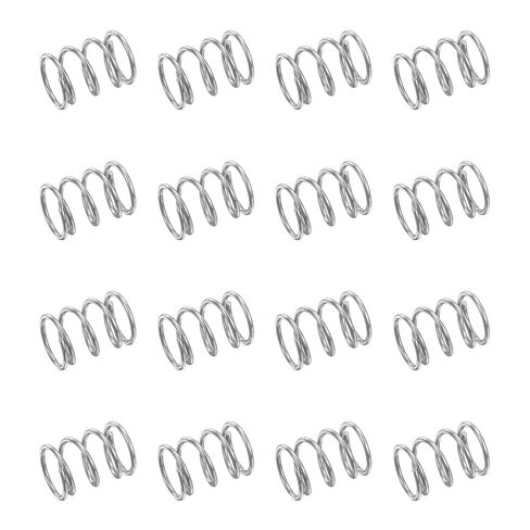 uxcell 50Pcs 304 Stainless Steel Compression Springs, 0.3mm x 4mm x 15mm Small & Tiny Pen Spring for Home Repair & DIY, Workshop & Industrial Use, (Silver Tone) in Kuwait
