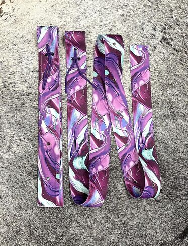 purple teal purple haze tie dye cinch strap set latigo in Kuwait