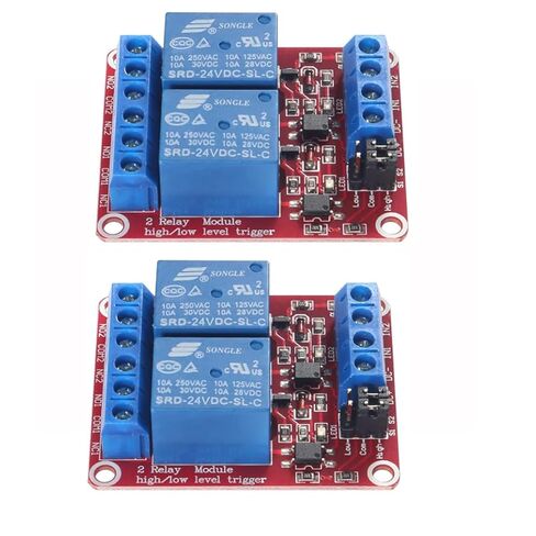 2pcs DC 12V Relay Module 2 Channel Relay Board with Optocoupler Support High or Low Level Trigger in Kuwait