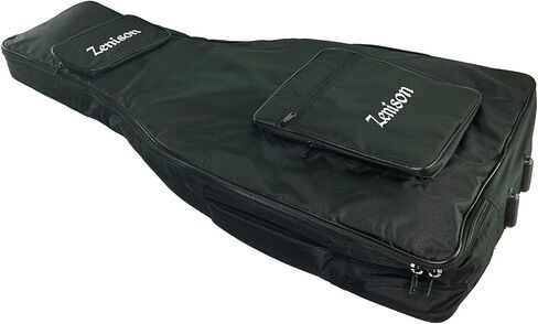 Zenison DOUBLE NECK Electric Guitar PADDED GIG BAG Shoulder Straps 42" Black in Kuwait