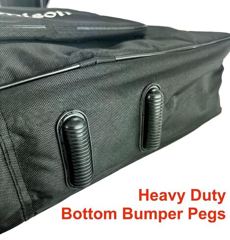 Zenison DOUBLE NECK Electric Guitar PADDED GIG BAG Shoulder Straps 42" Black in Kuwait