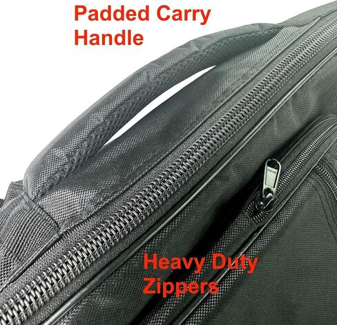 Zenison DOUBLE NECK Electric Guitar PADDED GIG BAG Shoulder Straps 42" Black in Kuwait
