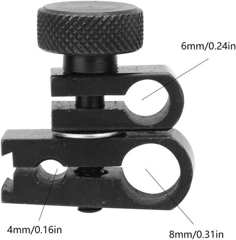 Dial Indicator Clamp Chuck, Steady Tungsten Clamps Chuck, Adjustable Swivel Dovetail Clamps, Strong Indicator Rotatable Clamp for Dial Test Indicator, 8MM 6MM 4MM, Black in Kuwait