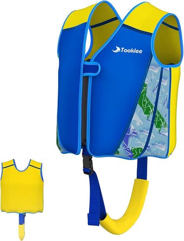Swim Vest for Toddler & Kids 1-2-3-5-7-9 Years Old, Adjustable Buoyancy Swimming Trainer Vest for Boys & Girls 20-30-50-90 lbs, Pool Floaties Neoprene Jacket with Crotch Strap in Kuwait