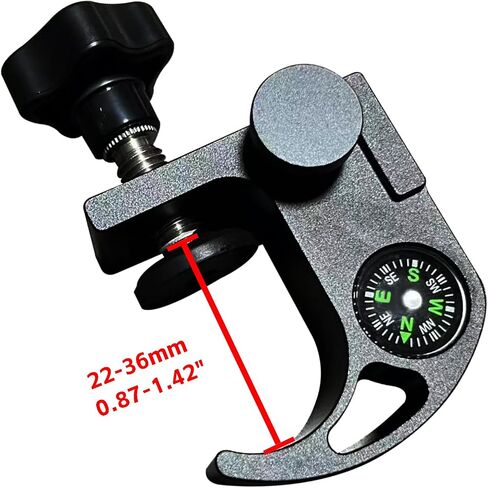Multi Type Survey Pole Claw Holder, Quick Release Pole Clamps with Compass for Data Collector Pole Mount Holder Gnss Accessories (G (OD 0.87"-1.42")) in Kuwait
