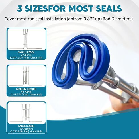 3 Pack Hydraulic Seal Installation Tools and 1266 Adjustable Gland Nut Wrench and 7463 Small Universal Gland Wrench For Most Farm and Construction Equipment in Kuwait