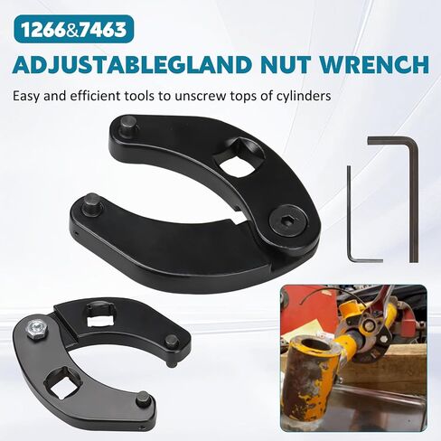 3 Pack Hydraulic Seal Installation Tools and 1266 Adjustable Gland Nut Wrench and 7463 Small Universal Gland Wrench For Most Farm and Construction Equipment in Kuwait