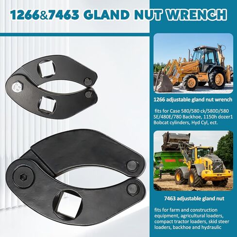 3 Pack Hydraulic Seal Installation Tools and 1266 Adjustable Gland Nut Wrench and 7463 Small Universal Gland Wrench For Most Farm and Construction Equipment in Kuwait