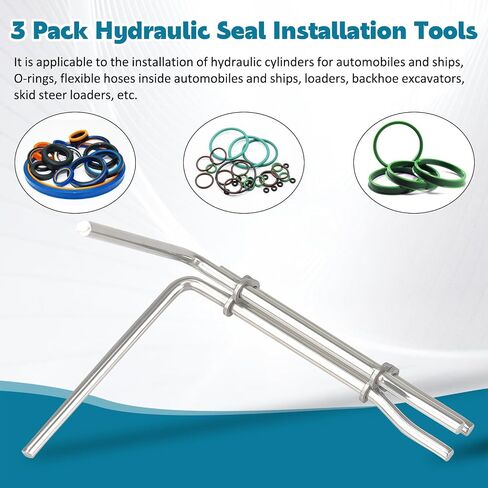 3 Pack Hydraulic Seal Installation Tools and 1266 Adjustable Gland Nut Wrench and 7463 Small Universal Gland Wrench For Most Farm and Construction Equipment in Kuwait