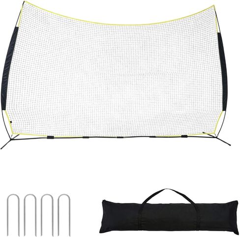 16x10FT Sports Barrier Net, Barricade Backstop Net with Upgrade Steel Frame, Protective Net for Baseball, Lacrosse, Soccer, Basketball & More in Kuwait