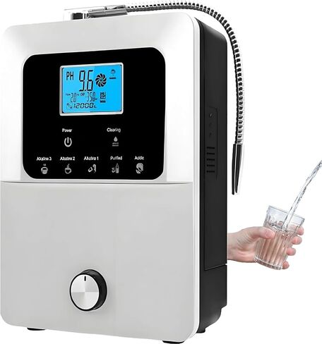 Alkaline Water Ionizer Machine for Home, Water Ionizer & Purifier, PH 3-11 Alkaline/Acid Water, Up to -800mV ORP, 8000L Filter, Auto-Clean, Intelligent Voice(Black2) in Saudi Arabia