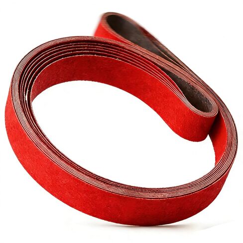 2x72 Inch Ceramic Sanding Belts (36/40/60/80/120 Grits) 5 Pcs | Extra durable ceramic sand belts, excellent for metal grinding in Kuwait