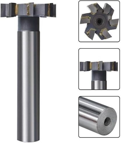 Carbide End Mill 12mm T-Slot Milling Cutter Tip Square Nose for Stainless Steel(Uncoated,12mmx6H x10Dx70L) in Kuwait