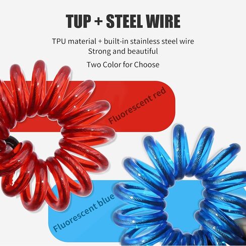 KOETSU Blue or Red Paddleboard Connection Rope – 5mm Diameter x 100cm Length SUP Coiled Leash Coil Cable (1PCS) in Kuwait