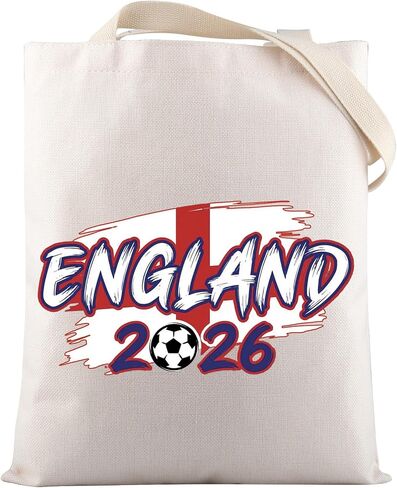 VAMSII 2026 Cup England Fans Tote Bag England Soccer Flag Tote Bag England Soccer Fan Souvenir Gift in Saudi Arabia