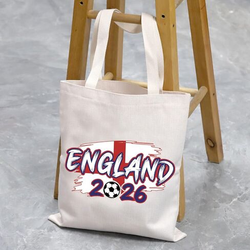 VAMSII 2026 Cup England Fans Tote Bag England Soccer Flag Tote Bag England Soccer Fan Souvenir Gift in Saudi Arabia