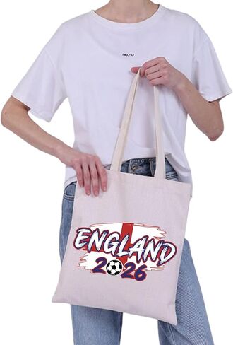 VAMSII 2026 Cup England Fans Tote Bag England Soccer Flag Tote Bag England Soccer Fan Souvenir Gift in Saudi Arabia