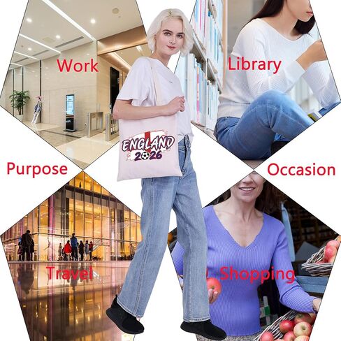 VAMSII 2026 Cup England Fans Tote Bag England Soccer Flag Tote Bag England Soccer Fan Souvenir Gift in Saudi Arabia