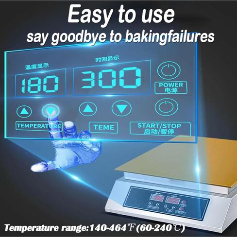 INTBUYING Commercial Pancake Souffle Maker Electric Dorayaki Muffin Making Machine 110V 1300W for Restaurant Hotel Bakery Copper Heating Plate 140-464℉ in Kuwait