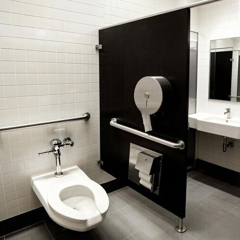 Commercial Open Front Toilet Seat Elongated, Heavy Duty Public Restroom Toilet Seat, Durable PP Plastic, Easy Install Replacement for School, Hospital, Hotel & Church, White in Kuwait