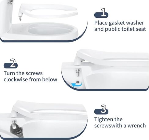 Commercial Open Front Toilet Seat Elongated, Heavy Duty Public Restroom Toilet Seat, Durable PP Plastic, Easy Install Replacement for School, Hospital, Hotel & Church, White in Kuwait