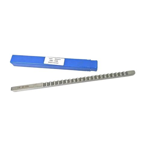 HSS Broach 3/8 C دفع من نوع Keyway Broach حجم البوصة قطع لأدوات آلة التصنيع باستخدام الحاسب الآلي مع الحشوات الهندسة الدقيقة in Kuwait