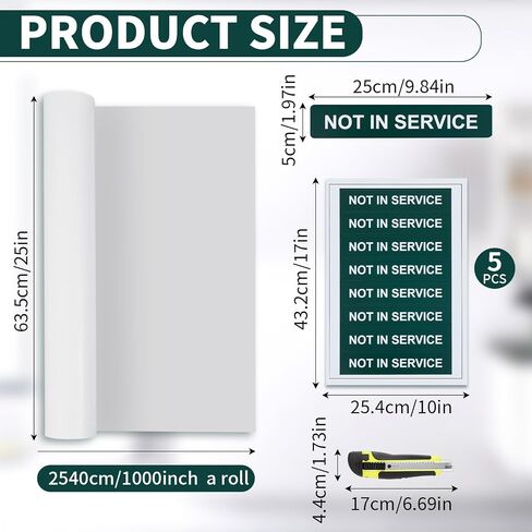 Feifeiya Out of Order Urinal & Toilet Covers Kit with Not in Service Labels and Handy Box Cutter Self Adhesive Restroom Management Essential for Public Bathroom Commercial Restroom Plumbing Fixtures in Kuwait