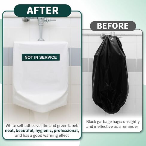 Feifeiya Out of Order Urinal & Toilet Covers Kit with Not in Service Labels and Handy Box Cutter Self Adhesive Restroom Management Essential for Public Bathroom Commercial Restroom Plumbing Fixtures in Kuwait
