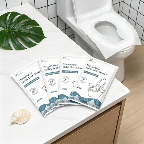 30 Pcs Disposable Toilet Seat Covers Flushable, Water-Soluble Travel Toilet Seat Covers for Public Restrooms Airplane Hotel, Portable Purse-Style Pack in Kuwait