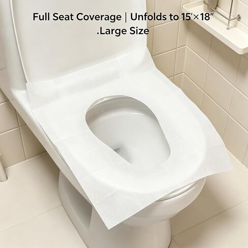 30 Pcs Disposable Toilet Seat Covers Flushable, Water-Soluble Travel Toilet Seat Covers for Public Restrooms Airplane Hotel, Portable Purse-Style Pack in Kuwait