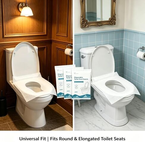 30 Pcs Disposable Toilet Seat Covers Flushable, Water-Soluble Travel Toilet Seat Covers for Public Restrooms Airplane Hotel, Portable Purse-Style Pack in Kuwait