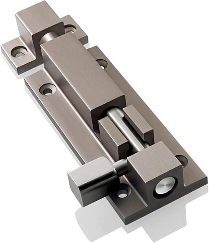 Slide Latch,Gate Bolt Lock, Sliding Door, Safety Guard Drawer Barrel 2 Inch 3, Silver Thick Aluminum Alloy Open with Screw (Siz in Kuwait