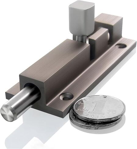 Slide Latch,Gate Bolt Lock, Sliding Door, Safety Guard Drawer Barrel 2 Inch 3, Silver Thick Aluminum Alloy Open with Screw (Siz in Kuwait