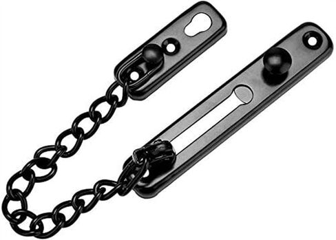 Door Chain Lock, Safe Buckle,Latch Safety Limiter,Hotel Home Bolt Anti-Theft Security (Color : B(Silver) in Kuwait