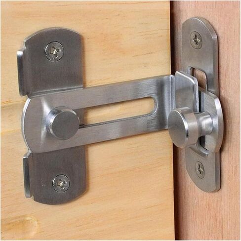 Slide Latch,Gate Bolt Lock, Sliding Door, with Screws Window Handle Steel Home Safety Chain(Large) in Kuwait