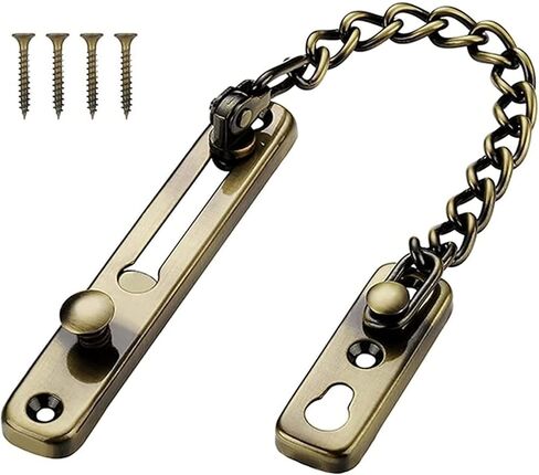 Door Chain Lock, Safe Buckle,Latch Safety Limiter, Hotel Bolt Stainless Steel Anti-Theft Room Anti-Lock 1 Pack in Kuwait