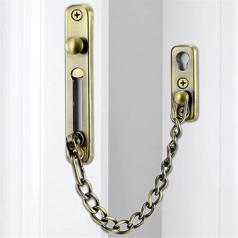 Door Chain Lock, Safe Buckle,Latch Safety Limiter, Hotel Bolt Stainless Steel Anti-Theft Room Anti-Lock 1 Pack in Kuwait
