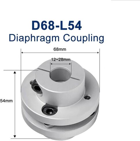 1pcs D68L54 LK3-C68 Single Flange Diaphragm Coupling Aluminum Alloy(20x25mm) in Saudi Arabia