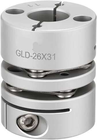 Flexible Shaft Coupling Aluminum Double Diaphragms Clam D26mm L30mm(9X12) in Kuwait