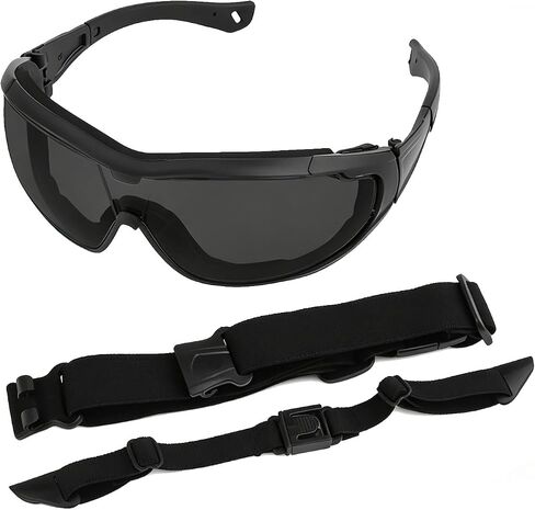 Tactical Polarized Sunglasses UV Protection Goggles with Strap, Outdoor Military Style Eyewear for Hiking, Cycling in Kuwait