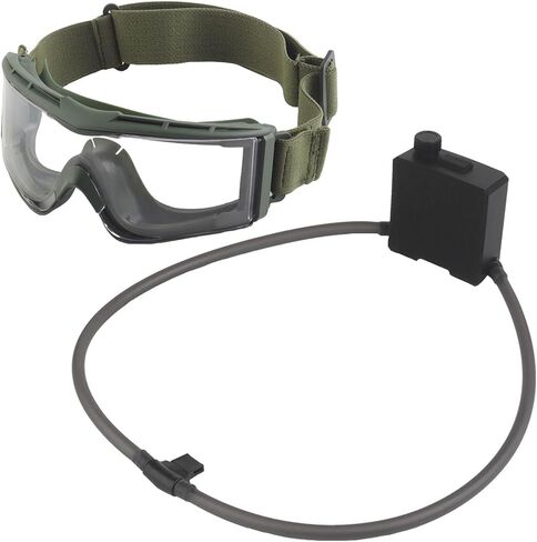 Tactical Helmet Goggle Set with 3 Interchangeable Color Lenses & Anti-Fog Fan Kit – Turbo Defogger Magnetic Speed Knob in Kuwait