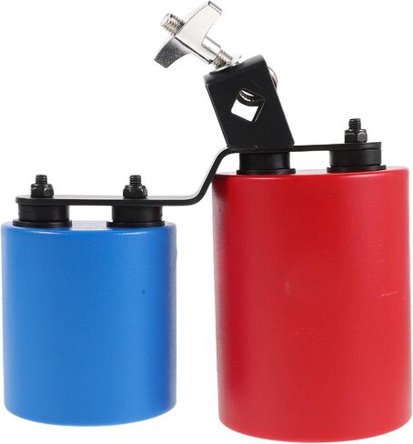 Kisangel 1 Set Double Tone Cowbell, Bicolor High Mid Cowbell Percussion, Twin Cow Bell Instrument, Mounted Hand Percussion, Drum Set Accessory for Band Practice in Saudi Arabia