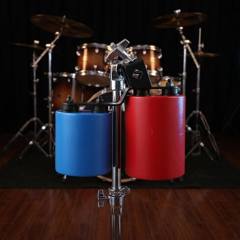 Kisangel 1 Set Double Tone Cowbell, Bicolor High Mid Cowbell Percussion, Twin Cow Bell Instrument, Mounted Hand Percussion, Drum Set Accessory for Band Practice in Saudi Arabia