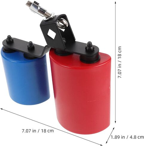 YARNOW 1 Set Mounted Twin Cowbell, High and Middle Tone Cowbell, Bicolor Double Sound Cow Bell, Jam Block Rhythm Percussion Instrument for Concert Performance in Kuwait