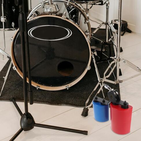 YARNOW 1 Set Mounted Twin Cowbell, High and Middle Tone Cowbell, Bicolor Double Sound Cow Bell, Jam Block Rhythm Percussion Instrument for Concert Performance in Kuwait