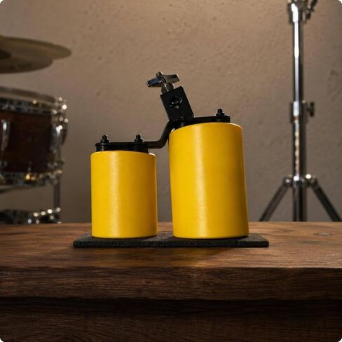 Double Drum Black Metal Hardware Musical Instrument Matte Finish Children's Toy for Mounting, Green And Red in Kuwait