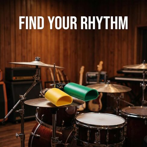 Kisangel Drum Set Cowbell، ثنائي اللون عالي منتصف مزدوج أداة قرع البقرة، شنت اليد قرع جرس البقرة، مجموعة طبل ملحق لممارسة الفرقة in Saudi Arabia