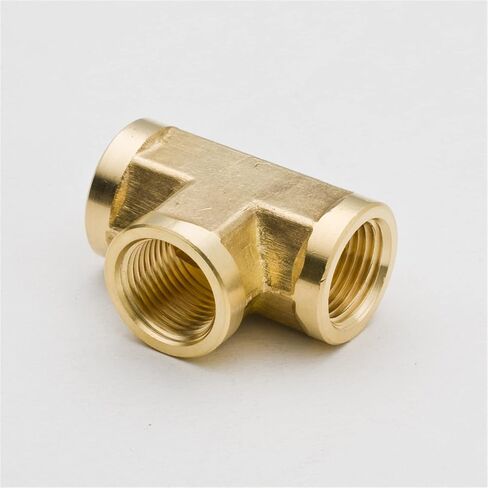 محول Lkq-نحاسي 1/8" 1/4" 3/8" 1/2" 3 طرق تركيب خرطوم نحاسي NPT خيط أنثى، قطعتان، موصل خرطوم الحديقة (1/8") in Kuwait